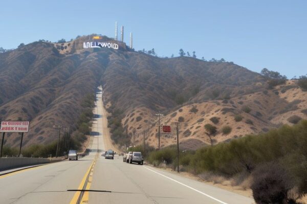 did the hollywood sign burn down today